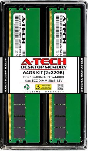 A-Tech 32GB RAM for ASUS ROG Strix B650E-I Gaming WiFi, X670E-I Gaming WiFi Motherboard | DDR5 5600MHz PC5-44800 DIMM 2Rx8 1.1V 288-Pin Non-ECC UDIMM Memory Upgrade in Saudi Arabia