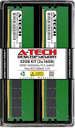 A-Tech 32GB RAM for ASUS ROG Strix B650E-I Gaming WiFi, X670E-I Gaming WiFi Motherboard | DDR5 5600MHz PC5-44800 DIMM 2Rx8 1.1V 288-Pin Non-ECC UDIMM Memory Upgrade in Saudi Arabia
