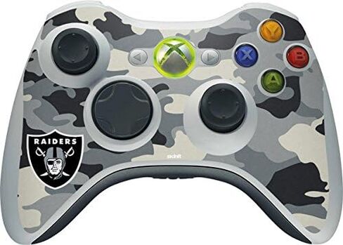 Skinit Decal Gaming Skin Compatible with Xbox 360 Wireless Controller - Officially Licensed NFL Las Vegas Raiders Camo Design in Saudi Arabia