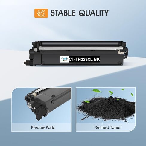 خراطيش حبر TN229XL سوداء TN229XLBK TN229BK: متوافقة مع طابعة Brother TN229 TN 229XLBK 229BK MFC-L3780CDW HL-L3220CDW HL-L3280CDW MFC-L3720CDW HL-L3300CDW HL-L3295CDW (عبوتان) in Saudi Arabia