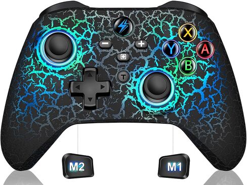 GAMSINGY Wireless PC Controller and Controller Stand Compatible with Nintendo Switch 1/2/iOS/Android/Windows with 2 Macro Button, Gamepad with LED Turbo Vibration Motion Control Support HID MFi Steam in Saudi Arabia