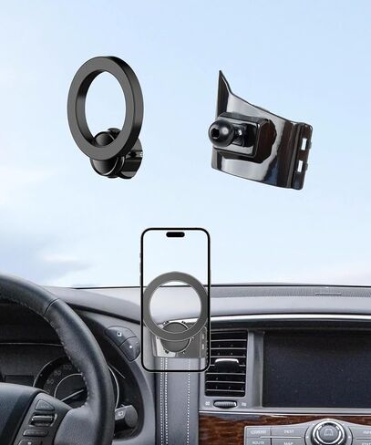 Car Phone Holder for 2017-2020 Nissan Armada 2014-2019 Infiniti QX80 Accessories, 360° Rotation Phone Mount Compatible with MagSafe, Cell Phone Holder Does Not Affect Air Vent in Saudi Arabia