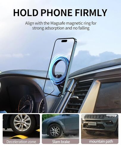 Car Phone Holder for 2017-2020 Nissan Armada 2014-2019 Infiniti QX80 Accessories, 360° Rotation Phone Mount Compatible with MagSafe, Cell Phone Holder Does Not Affect Air Vent in Saudi Arabia