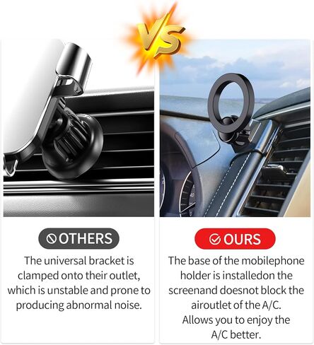 Car Phone Holder for 2017-2020 Nissan Armada 2014-2019 Infiniti QX80 Accessories, 360° Rotation Phone Mount Compatible with MagSafe, Cell Phone Holder Does Not Affect Air Vent in Saudi Arabia