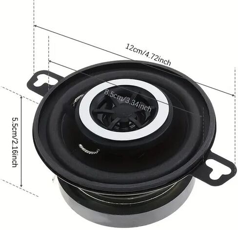 2pcs Car Stereo Speakers, 3.5 Inch Coaxial Loud Pro Audio Car Speaker, 12V 200W Universal Automobile Car Horn Speaker with Coaxial Type and Full Frequency for Most Vehicle Audio System in Saudi Arabia