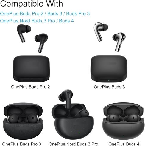 أطراف أذن بديلة من Klowcok لسماعات OnePlus Buds 4 / Nord Buds 3 / Buds Pro 3 / Buds 3، أطراف أذن من السيليكون الناعم 3 أزواج (S/M/L) in Kuwait