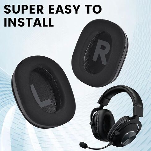 وسائد أذن بديلة من جل التبريد لسماعات Logitech G Pro وG Pro X وG Prox 2 وG Pro X SE - وسائد مع رغوة عازلة للضوضاء وسمك إضافي in Kuwait