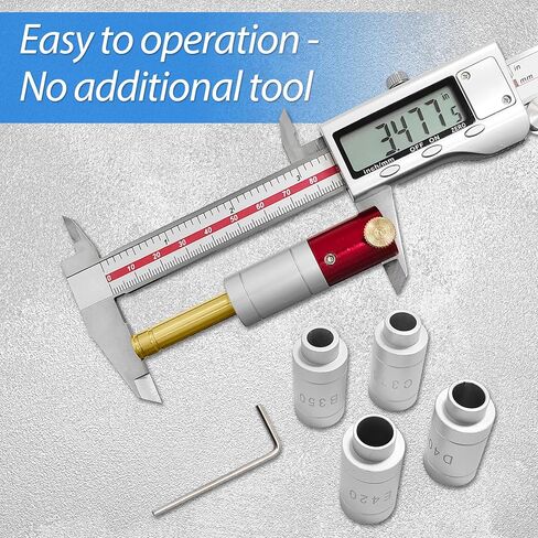 Gauge Body with 5 Bushing Set,Headspace Gague Kit Replacement for A330,C375,D400,B350,E420 Compatible with Checking Most Brass Case Bottlenecks in Saudi Arabia