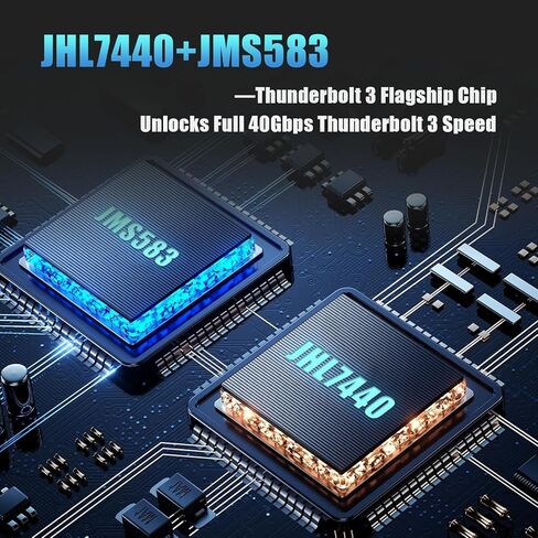 GLOTRENDS EM6007 40Gbps M.2 NVMe SSD Enclosure, Compatible with Thunderbolt 5/4/3/USB4 and USB 3.2(10Gbps)/3.1/3.0/2.0, Up to 3,000 MB/s with PCIe 3.0 x4 Bus, Support 8TB SSD in Saudi Arabia
