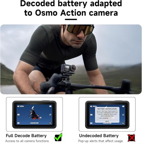 2 Pack 2250mAh Long Lasting Extreme Batteries with 3-Slot Fast Charger Hub for DJI OSMO Action 6/Action 5 Pro/Action 4/Action 3/OSMO 360 Action Camera in Kuwait