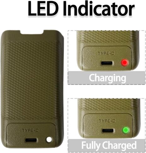 2 حزمة راديو UV-PRO بطارية 2600 مللي أمبير في الساعة BP-26B 7.4 فولت من النوع C شحن بطارية ليثيوم أيون عالية السعة قابلة لإعادة الشحن متوافقة مع ملحقات جهاز الاتصال اللاسلكي VR-N76 UV-PRO باللون البني in Kuwait