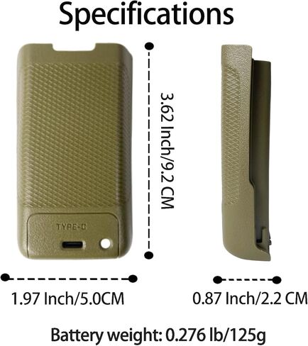 2 حزمة راديو UV-PRO بطارية 2600 مللي أمبير في الساعة BP-26B 7.4 فولت من النوع C شحن بطارية ليثيوم أيون عالية السعة قابلة لإعادة الشحن متوافقة مع ملحقات جهاز الاتصال اللاسلكي VR-N76 UV-PRO باللون البني in Kuwait