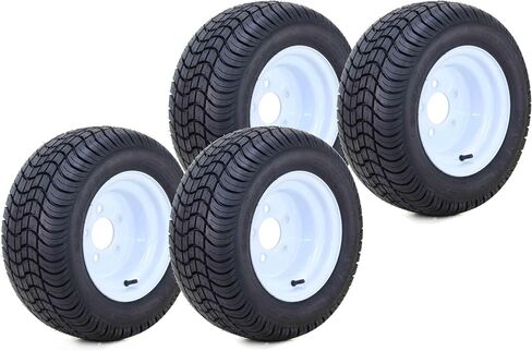 WANDA Golf Cart Tire Wheel Assembly 225/35-12 with 4 Lugs on 4" PCD ET-25.4 Silver Wheel 14014, Set 4 in Saudi Arabia