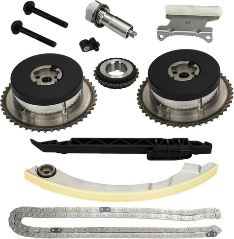 TKC8002 Engine Timing Chain Kit with Chain Guide Rail, Tensioner, Sprocket - Compatible with Chevy/GMC/Buick/Pontiac/Saturn/Saab Malibu/Equinox/Impala/Terrain/Regal/LaCrosse/Cobalt 2.0L 2.2L 2.4L in Saudi Arabia