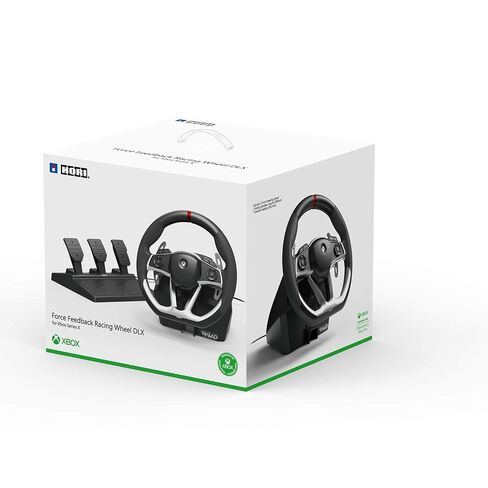 عجلة سباق HORI Wired Force Feedback Racing Wheel DLX - عجلة قيادة مع اهتزاز ودواسات - Xbox Series X - Xbox One in Kuwait