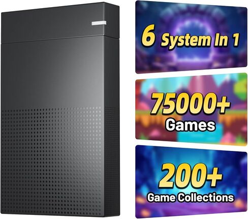 محرك الأقراص الصلبة Kinhank Retro Gaming سعة 4 تيرابايت مع أكثر من 75,000 لعبة، و6 أنظمة في واحد، محرك أقراص ثابت خارجي للألعاب الرجعية مع أكثر من 200 محاكي، محرك أقراص USB 3.0 HDD خارجي للكمبيوتر الشخصي لنظام Win-7/8/10/11 in Kuwait