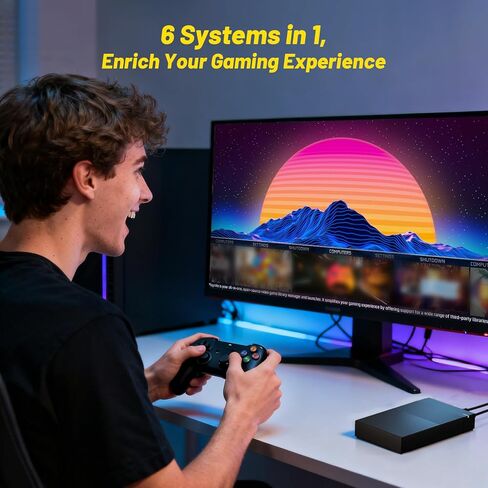 محرك الأقراص الصلبة Kinhank Retro Gaming سعة 4 تيرابايت مع أكثر من 75,000 لعبة، و6 أنظمة في واحد، محرك أقراص ثابت خارجي للألعاب الرجعية مع أكثر من 200 محاكي، محرك أقراص USB 3.0 HDD خارجي للكمبيوتر الشخصي لنظام Win-7/8/10/11 in Kuwait