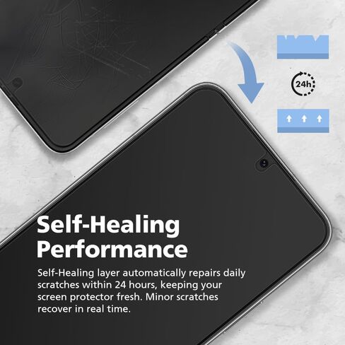 [3+3] لهاتف Samsung Galaxy Z Flip 3 5g، واقي شاشة غير لامع مضاد للوهج EPU+TPU، 3 عبوات مغطاة بالكامل من الداخل + 3 عبوات غشاء خارجي، مضاد لبصمات الأصابع، شفاء ذاتي، سهل التركيب مع أداة المحاذاة in Saudi Arabia