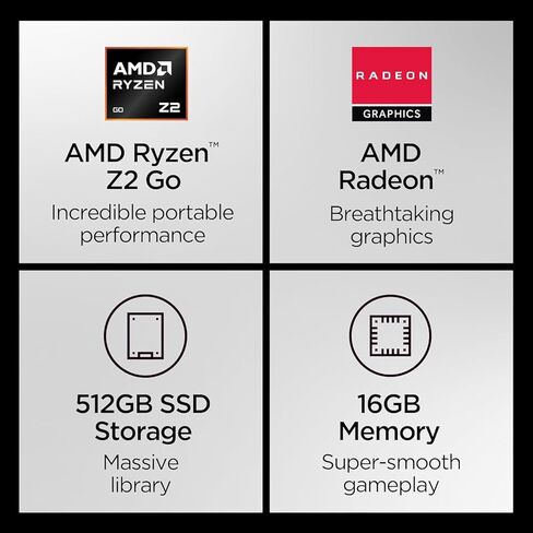 وحدة تحكم الألعاب Lenovo Legion Go S مقاس 8 بوصات (16 جيجابايت/512 جيجابايت) مع شاشة AMD Ryzen Z2 Go وشاشة 120 هرتز + قاعدة توصيل Legion Go 6 في 1 USB-C in Kuwait