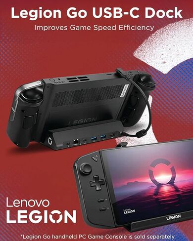 وحدة تحكم الألعاب Lenovo Legion Go S مقاس 8 بوصات (16 جيجابايت/512 جيجابايت) مع شاشة AMD Ryzen Z2 Go وشاشة 120 هرتز + قاعدة توصيل Legion Go 6 في 1 USB-C in Kuwait