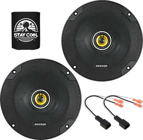 KICKER Speakers 6.5 inch for Toyota Corolla 2019-2020 Upgrade Kit - Pair of CS Series with Harness, Coaxial 6 1/2 Car Audio Front Door Speaker CSC65, 46CSC654 in Saudi Arabia