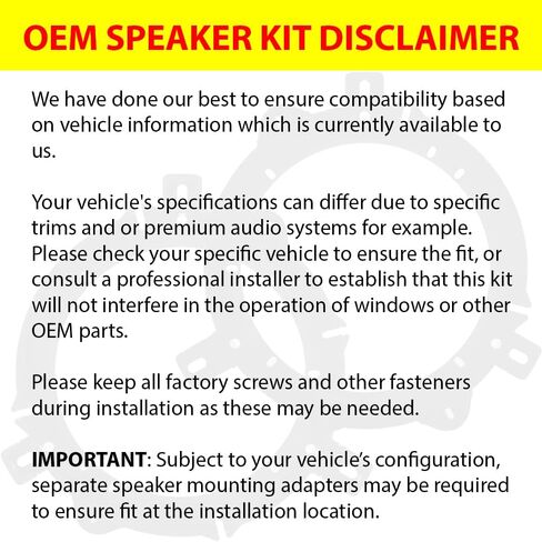 KICKER Speakers 6.5 inch for Toyota Corolla 2019-2020 Upgrade Kit - Pair of CS Series with Harness, Coaxial 6 1/2 Car Audio Front Door Speaker CSC65, 46CSC654 in Saudi Arabia