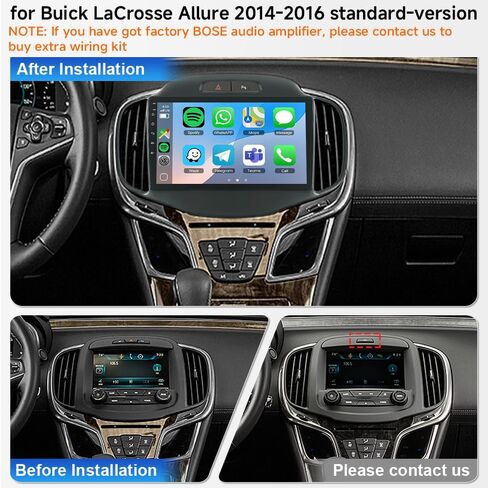 ASURE 4+64G Android 15 10.1 بوصة ترقية راديو ستيريو للسيارة Buick Lacrosse Allure 2014 2015 2016 الإصدار القياسي، CarPlay اللاسلكي وAndroid Auto، ملاحة GPS، صوت DSP، ترقية التوصيل والتشغيل in Saudi Arabia