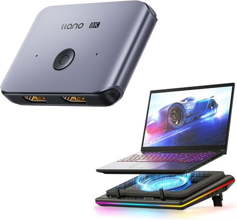 لوحة تبريد للكمبيوتر المحمول llano V12 RGB ومحول HDMI 2.1 8K@60 هرتز 4K@120 هرتز in Kuwait