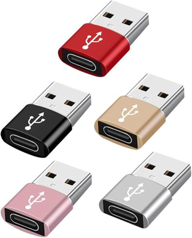 مجموعة محولات USB C مكونة من 5 قطع من النوع C إلى USB 3.0 لأجهزة الكمبيوتر المحمولة والهواتف الذكية المتوافقة مع الشحن السريع وتصميم قوي in Saudi Arabia