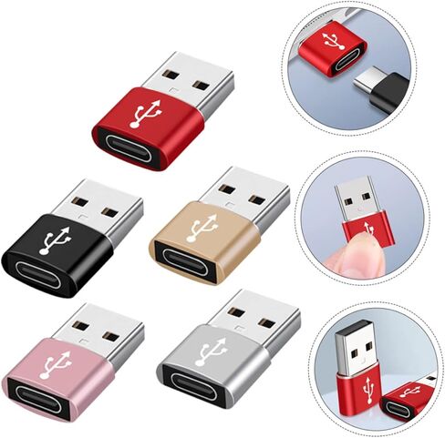 مجموعة محولات USB C مكونة من 5 قطع من النوع C إلى USB 3.0 لأجهزة الكمبيوتر المحمولة والهواتف الذكية المتوافقة مع الشحن السريع وتصميم قوي in Saudi Arabia