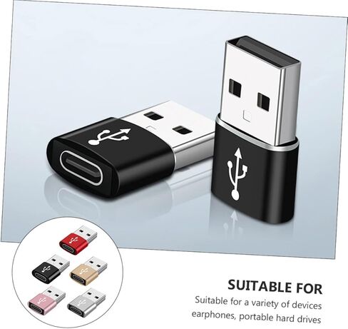 مجموعة محولات USB C مكونة من 5 قطع من النوع C إلى USB 3.0 لأجهزة الكمبيوتر المحمولة والهواتف الذكية المتوافقة مع الشحن السريع وتصميم قوي in Saudi Arabia