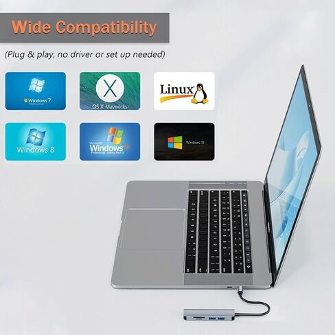 5 in 1 USB A & USB-C Hub with Memory Card Readerfor PC, Laptops in Saudi Arabia