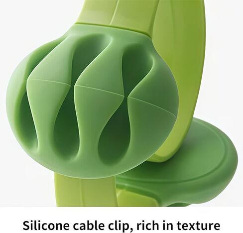 Single Pack Cable Management Clips - Self-Adhesive Cord Organizer for Desk, Nightstand, Office | Green Wire Holder for Chargers, USB Cables (No Drill, Multipurpose) in Saudi Arabia