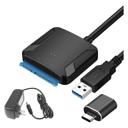 كابل محول SATA إلى USpB 3.0 لمحول قرص صلب 3.5/2.5 بوصة SSD HDD SATA III يدعم UASP مع محول طاقة 12 فولت جديد 2026 عالي لمكونات إلكترونية موثوقة in Kuwait