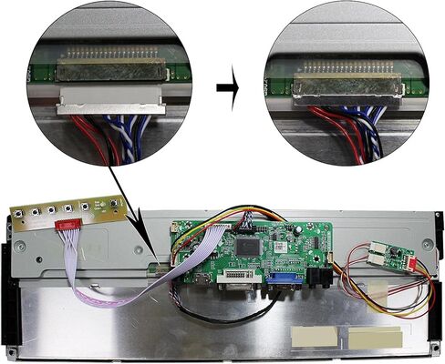 شاشة LCD VSDISPLAY مقاس 14.9 بوصة مقاس 1280 × 390 LTA149B780F مع لوحة تشغيل الصوت DVI VGA ومحول الطاقة in Saudi Arabia