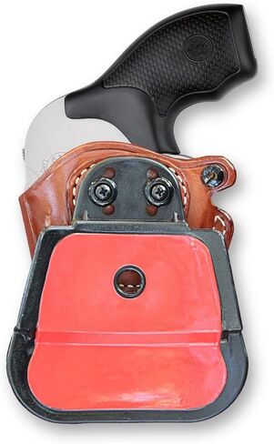 Masc Premium Leather OWB Paddle Holster with Open Top Fits, 442/642 1.875-inch, Right-Hand Draw, Brown #1128# in Kuwait