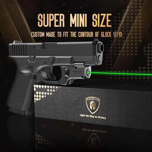 WARRIORLAND Green Laser Sight، يناسب Glock 17/19/19X/23/31/32/44/45 مع حافظة IWB Kydex، أول شعاع أخضر مع مؤشر الطاقة، اليد اليمنى، WLS-104G مع حافظة G19 in Saudi Arabia