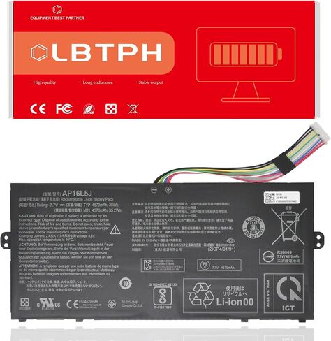 بطارية AP16L5J لشركة أيسر سويفت 5 SF514-52T SF514-52TP-84C9 SF514-52T-526G SF514-53T Chromebook Spin 311 CP311-2H 7.7V 4670mAh 36Wh in Saudi Arabia