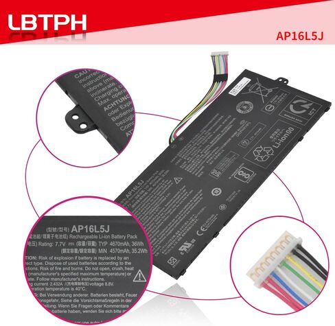 بطارية AP16L5J لشركة أيسر سويفت 5 SF514-52T SF514-52TP-84C9 SF514-52T-526G SF514-53T Chromebook Spin 311 CP311-2H 7.7V 4670mAh 36Wh in Saudi Arabia