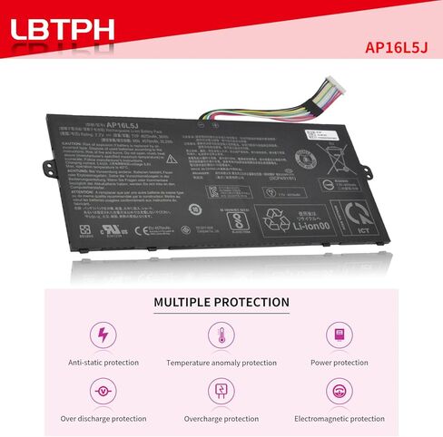 بطارية AP16L5J لشركة أيسر سويفت 5 SF514-52T SF514-52TP-84C9 SF514-52T-526G SF514-53T Chromebook Spin 311 CP311-2H 7.7V 4670mAh 36Wh in Saudi Arabia