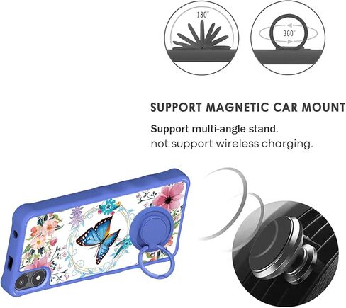 حافظة AriVoice A67L متوافقة مع غطاء حافظة هاتف Foxx FoxxD A67L [مع واقي شاشة من الزجاج المقسى] [كمبيوتر صلب + سيليكون ناعم] [دعم حلقة] [تأثير مضيء] YGL-LHD in Kuwait