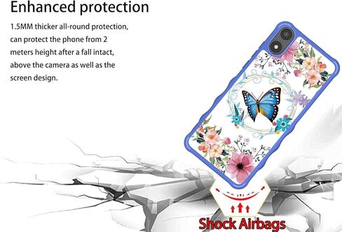 حافظة AriVoice A67L متوافقة مع غطاء حافظة هاتف Foxx FoxxD A67L [مع واقي شاشة من الزجاج المقسى] [كمبيوتر صلب + سيليكون ناعم] [دعم حلقة] [تأثير مضيء] YGL-LHD in Kuwait