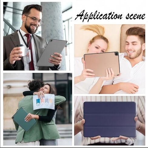حافظة + قلم ستايلس لجهاز سامسونج جالاكسي تاب A11+/A9 بلس 11 بوصة، فتحة قلم مدمجة نحيفة لجهاز تاب A9+/A11 بلس حافظة جلدية واقية للكمبيوتر اللوحي استيقاظ/نوم تلقائي، تبديد حرارة قرص العسل (أسود،) in Kuwait