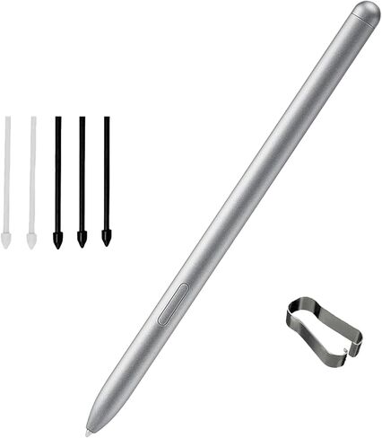 قلم Galaxy Book 5 Pro 360 لجهاز Samsung Book Pro 5/4 360 S Pen متوافق مع قلم Samsung Galaxy Book 5/4 360 Stylus مع استبدال سن القلم (فضي) in Saudi Arabia