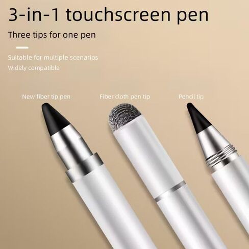 3 in 1 Stylus Pens for Touch Screens, High Sensitivity & Precision Capacitive Stylus for Apple iPad iPhone Tablets Samsung Galaxy All Universal Touchscreen Devices in Saudi Arabia