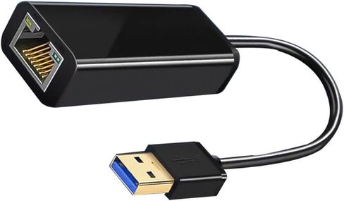Kisangel USB 3.0 Gigabit Ethernet Adapter 1000 Mbps Rj45 LAN Network Adapter for Desktop and Laptop, USB Network Converter Compatible with Windows, Wired Internet Access for Home in Saudi Arabia