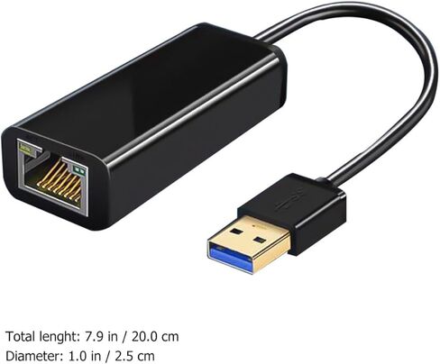 Kisangel USB 3.0 Gigabit Ethernet Adapter 1000 Mbps Rj45 LAN Network Adapter for Desktop and Laptop, USB Network Converter Compatible with Windows, Wired Internet Access for Home in Saudi Arabia