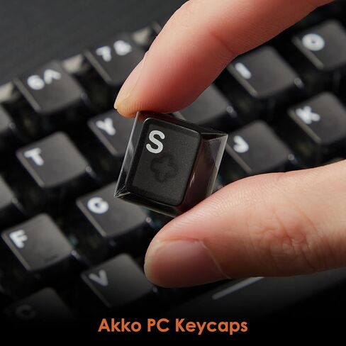 لوحة مفاتيح ألعاب من الألومنيوم Akko MOD68 8k Rapid Trigger لامعة من خلال لوحة مفاتيح سلكية HE سلكية شفافة باللون الأسود، مفتاح AstroAim in Kuwait