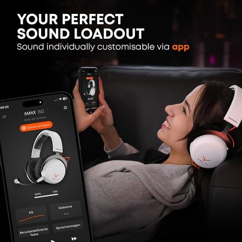 سماعة الألعاب اللاسلكية Beyerdynamic MMX 150 باللون الأبيض القطبي الشمالي مع تخصيص الصوت ووسادات الأذن القطيفة مع عمر بطارية يصل إلى 50 ساعة وتخصيص الصوت عبر التطبيق in Saudi Arabia