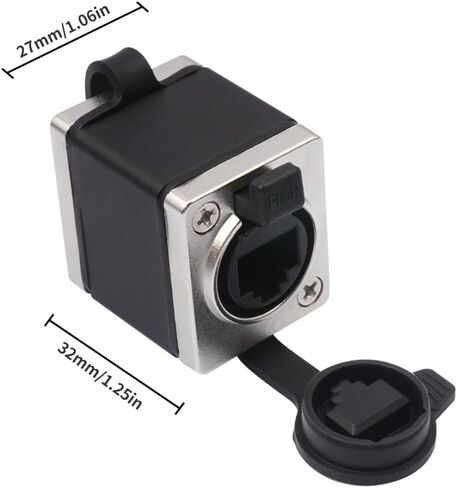 Locking RJ45 Female to Female Clip Defended Ethernet Link for CAT6/CAT5e Net Extension with Aluminum Mixture Housing in Saudi Arabia